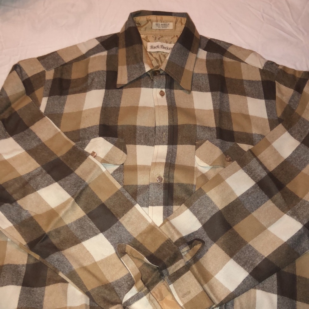Vintage Back Packer Flannel Shirt NOS/Dead stock